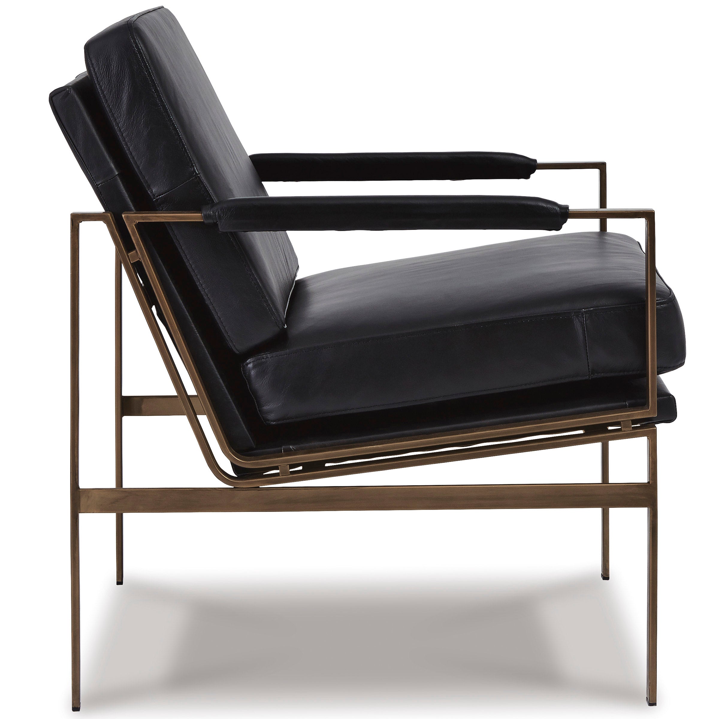Contemporary Antique Leather Accent Chair