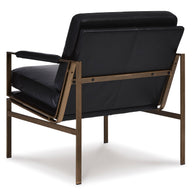 Contemporary Antique Leather Accent Chair