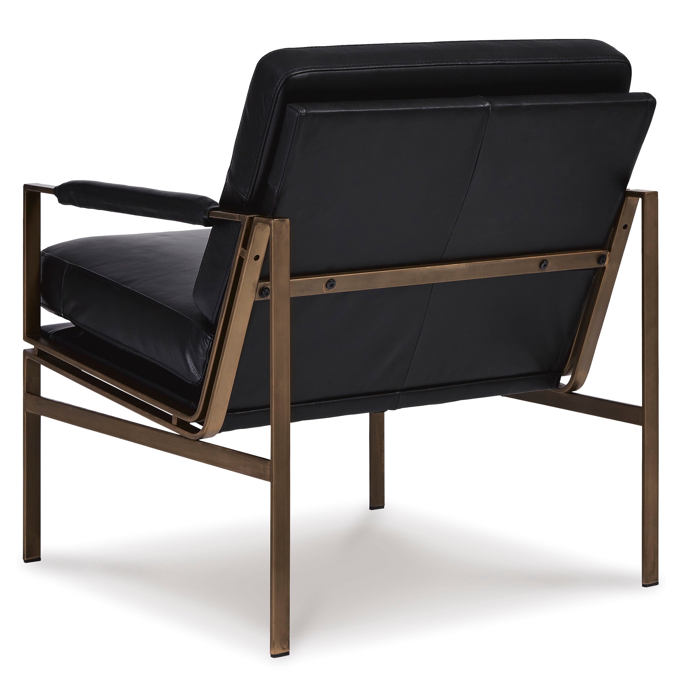 Contemporary Antique Leather Accent Chair