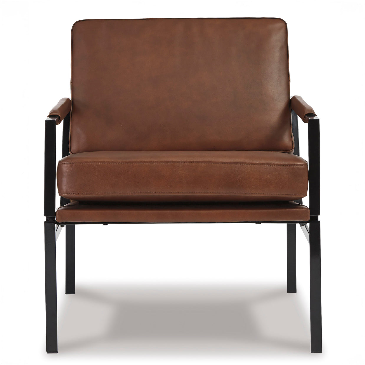 Contemporary Antique Leather Accent Chair