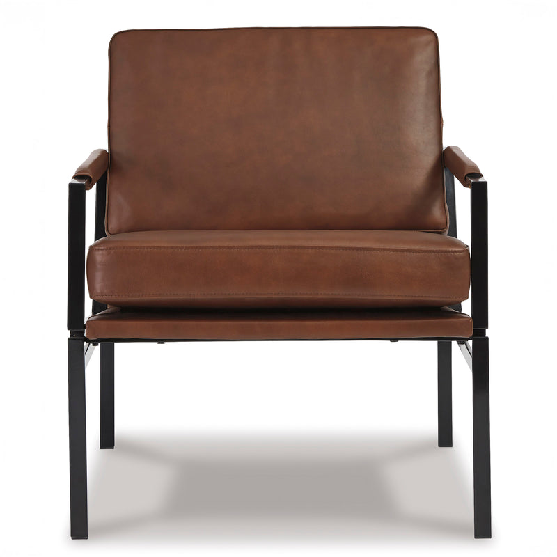 Contemporary Antique Leather Accent Chair