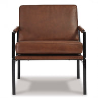 Contemporary Antique Leather Accent Chair