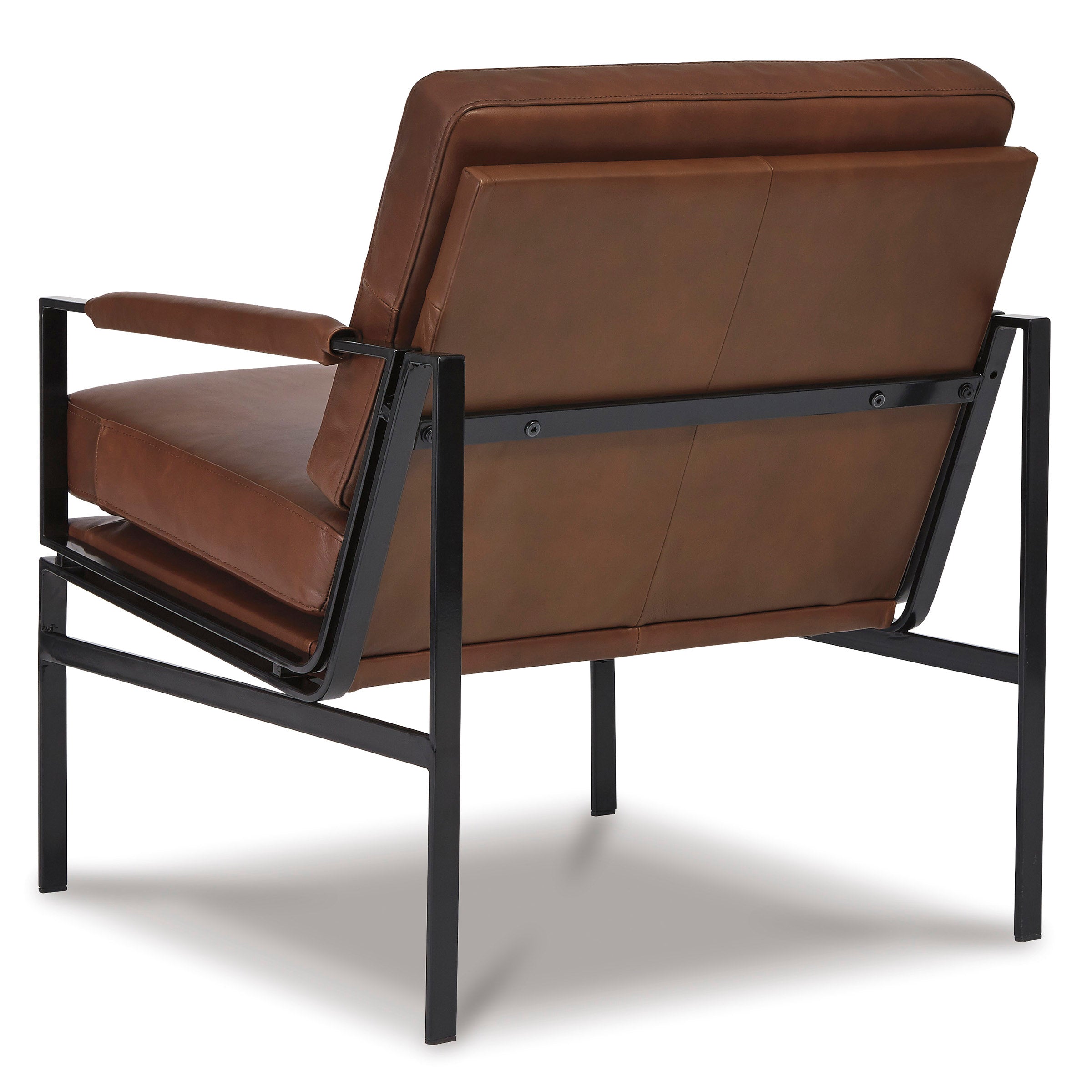 Contemporary Antique Leather Accent Chair