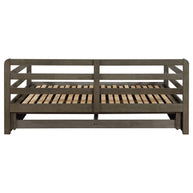 Gray Rustic Daybed w/ Extension Trundle