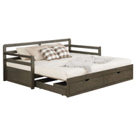 Gray Rustic Daybed w/ Extension Trundle