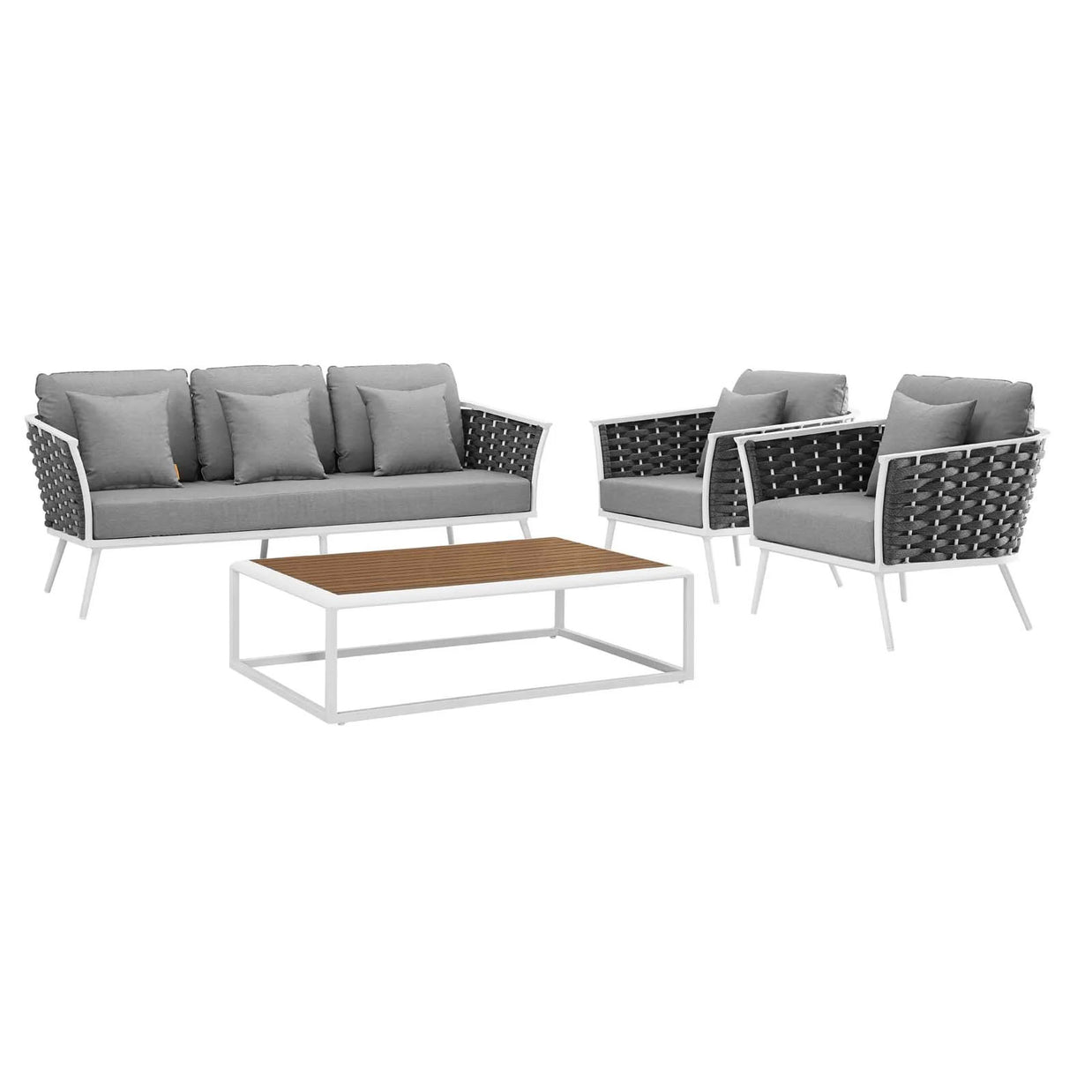 Woven Outdoor Patio 4 PC Set