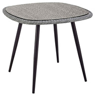 Gray Wicker Rattan 3 PC Outdoor Dining Set