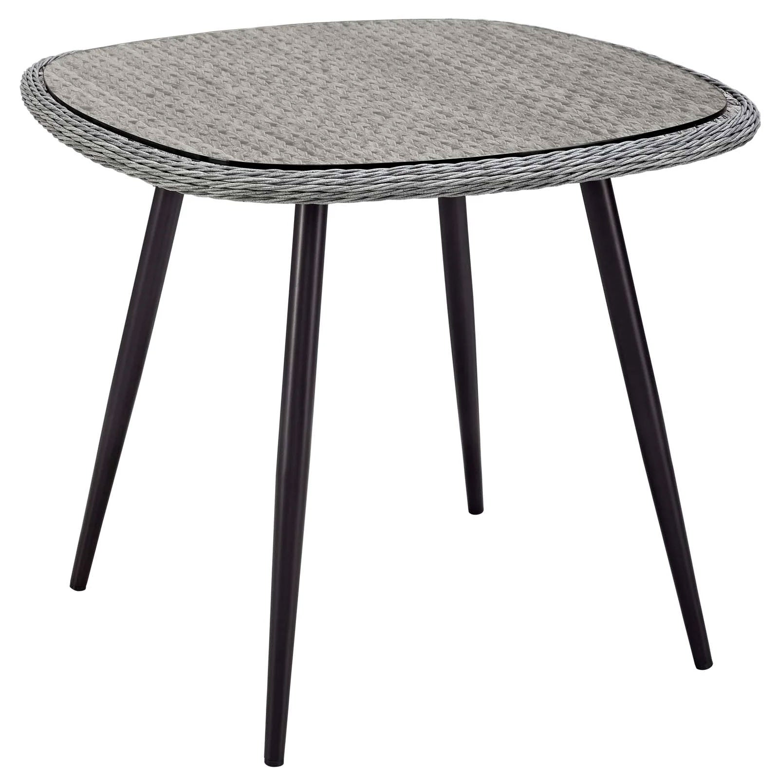 Gray Wicker Rattan 3 PC Outdoor Dining Set