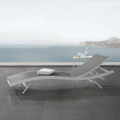 Contemporary Outdoor Mesh Chaise