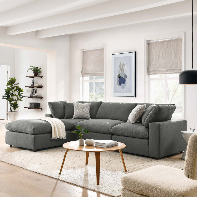 Overstuffed 4 Piece  Modular Sectional