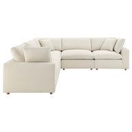 Overstuffed 5 PC Modular Sectional