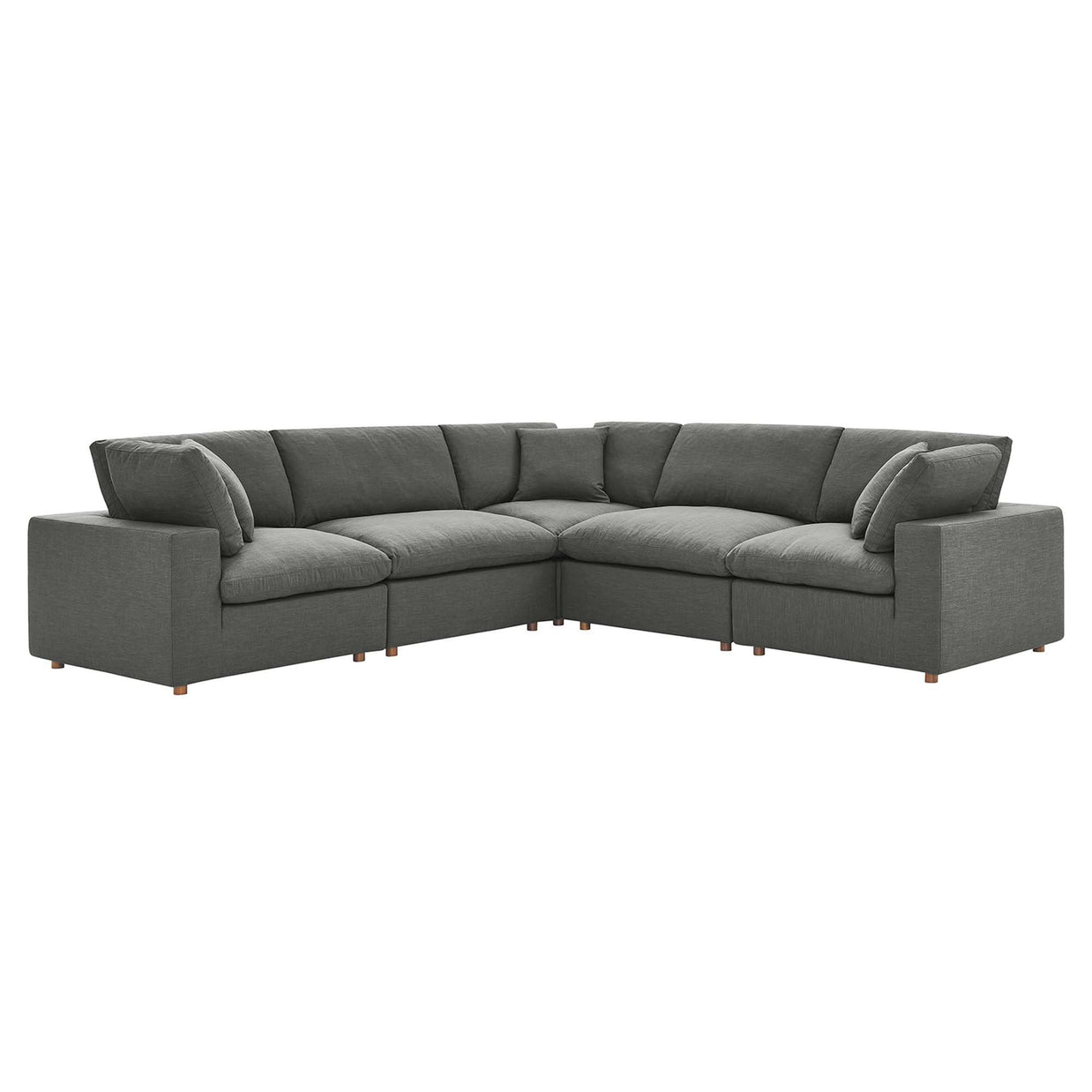 Overstuffed 5 PC Modular Sectional