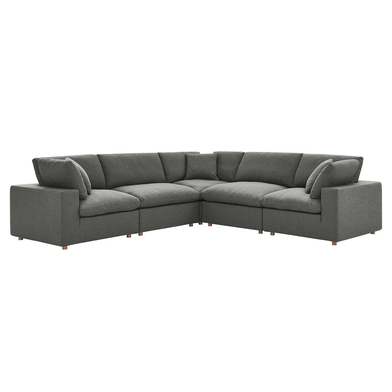 Overstuffed 5 PC Modular Sectional