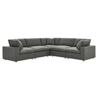 Overstuffed 5 PC Modular Sectional
