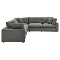 Overstuffed 5 PC Modular Sectional