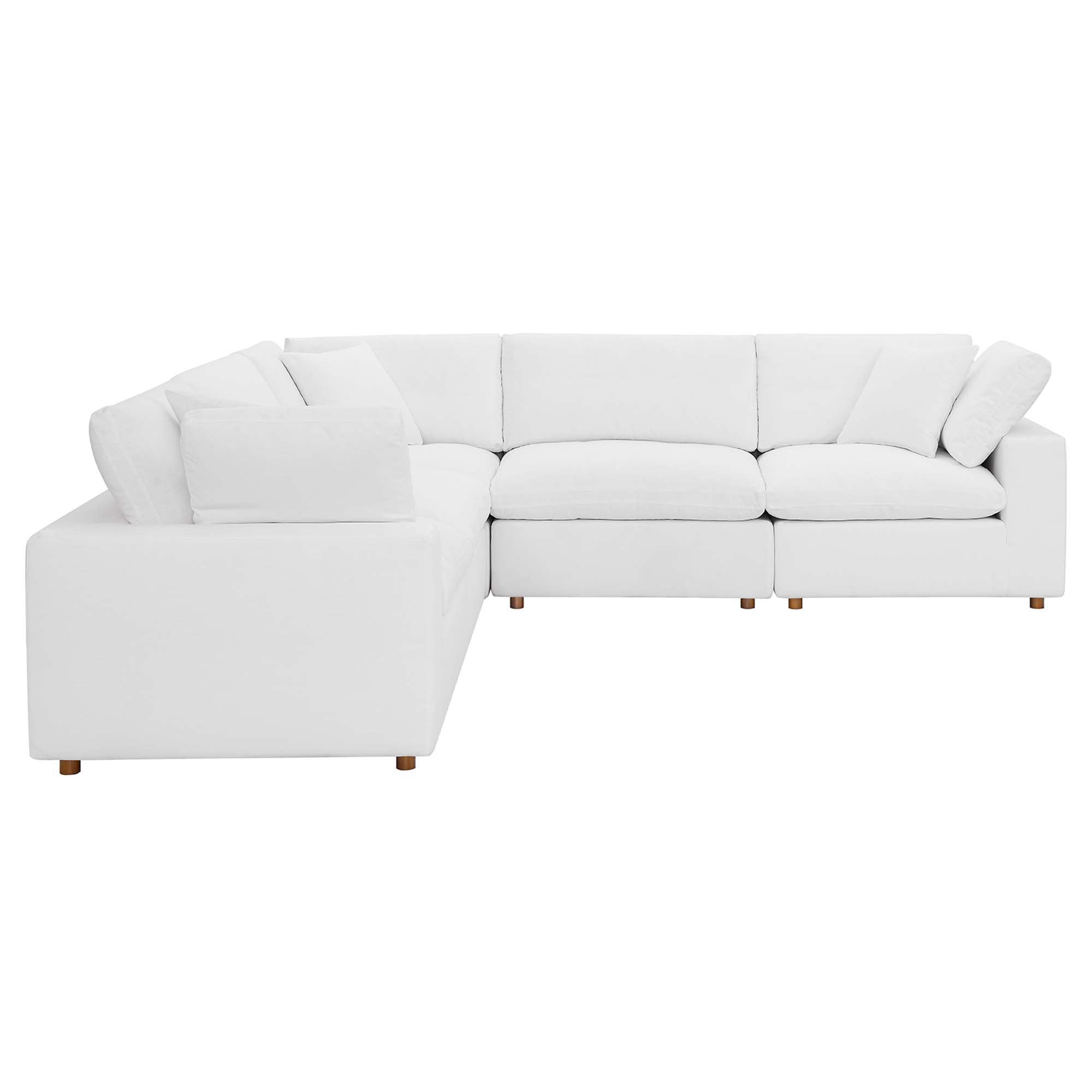 Overstuffed 5 PC Modular Sectional