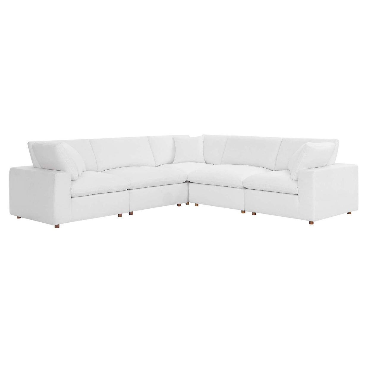 Overstuffed 5 PC Modular Sectional