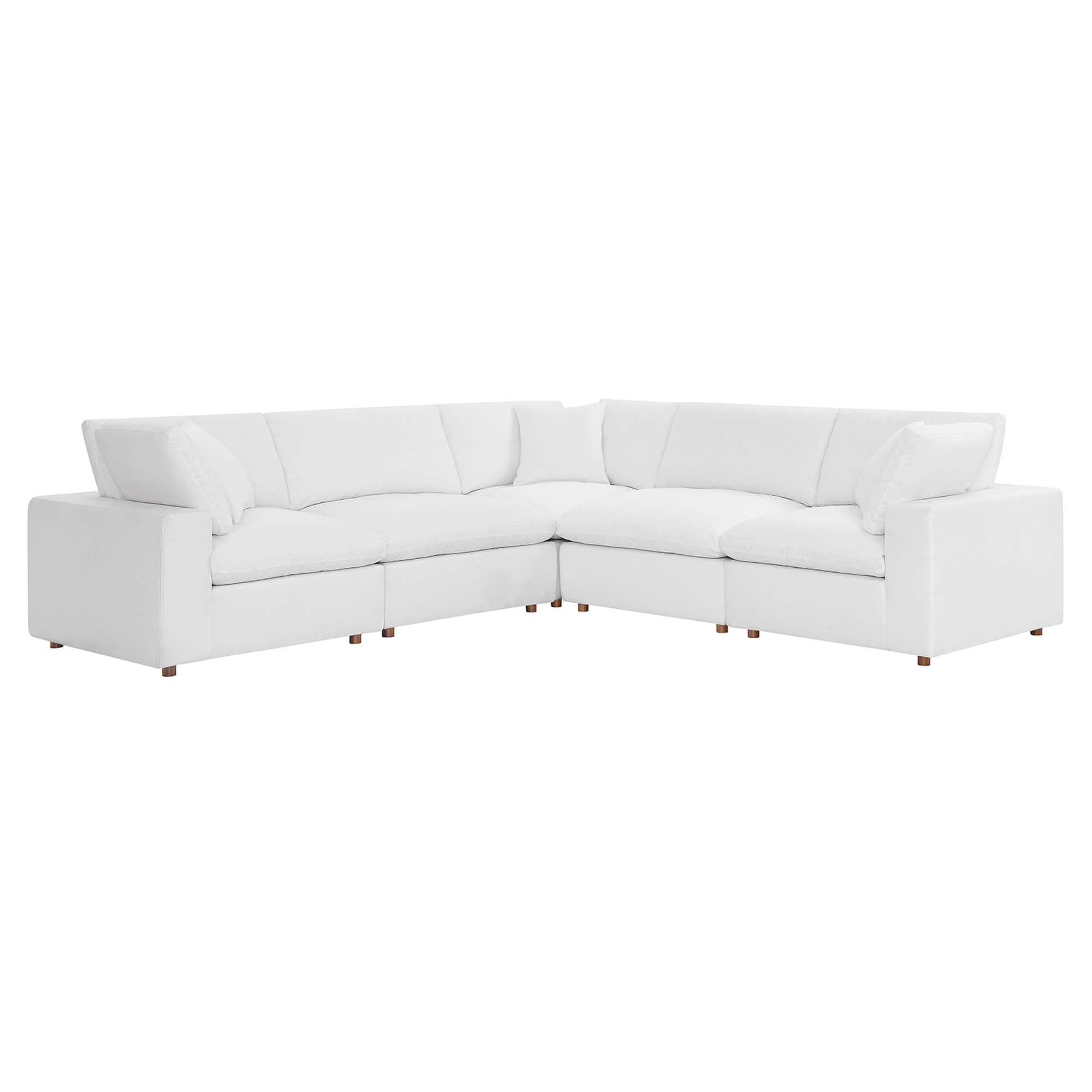 Overstuffed 5 PC Modular Sectional