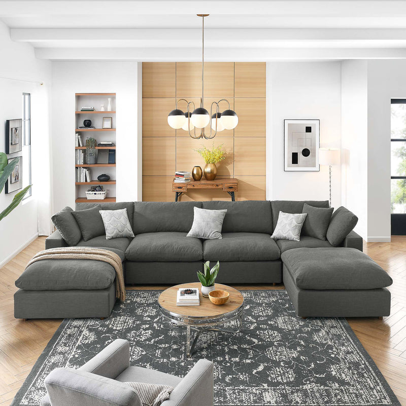 Overstuffed 6 PC Modular Sectional