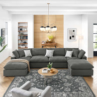 Overstuffed 6 PC Modular Sectional