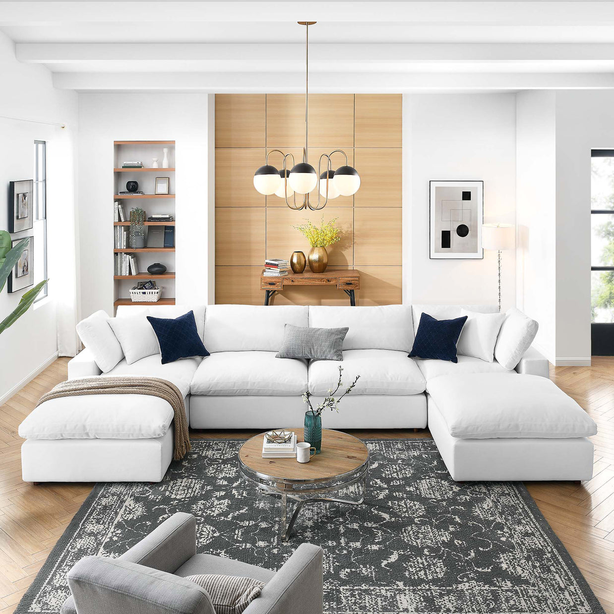 Overstuffed 6 PC Modular Sectional