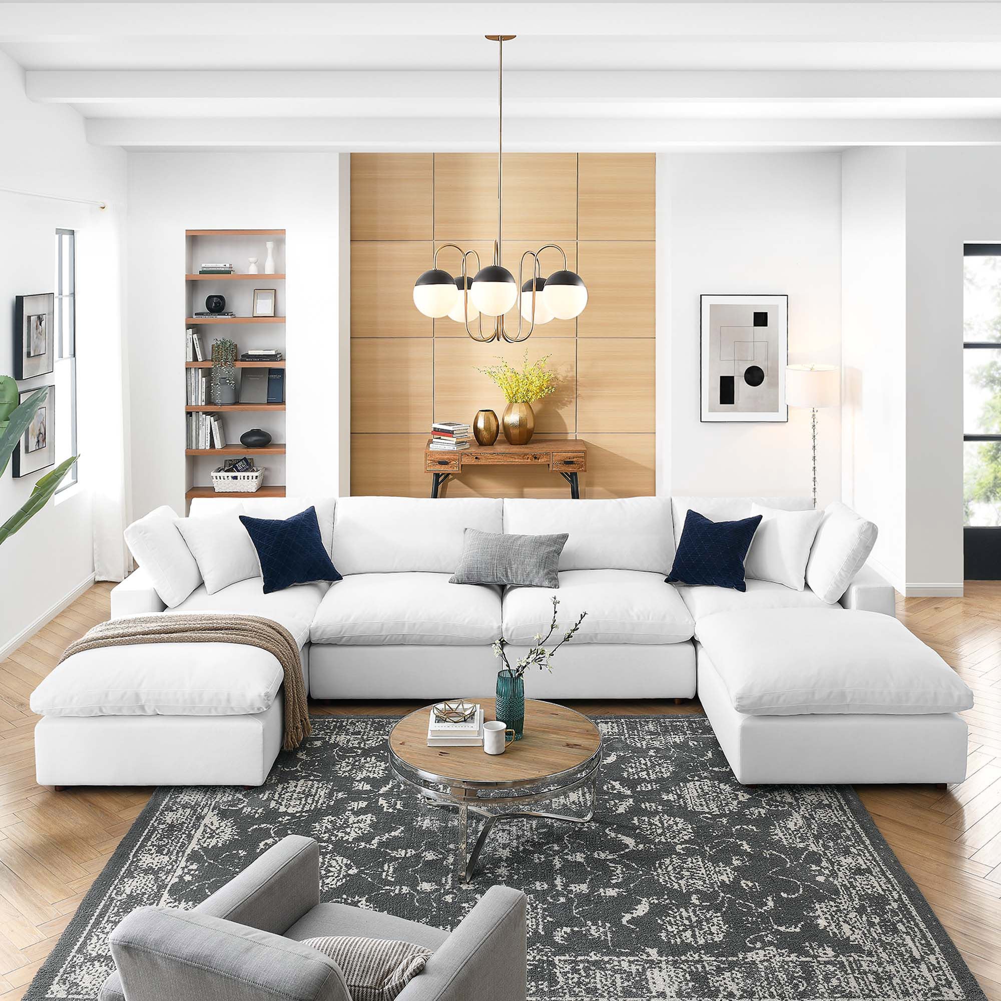 Overstuffed 6 PC Modular Sectional