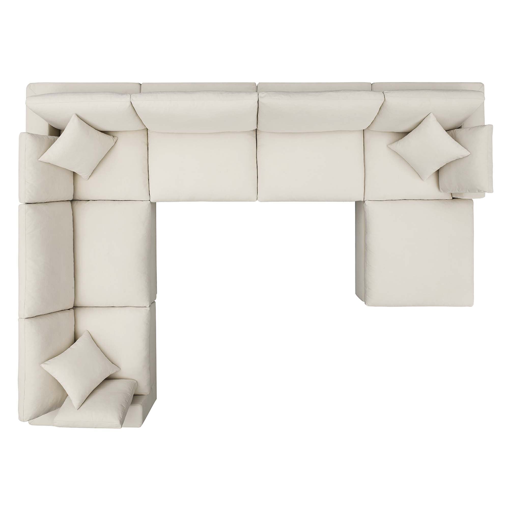 Overstuffed 7 PC Modular Sectional