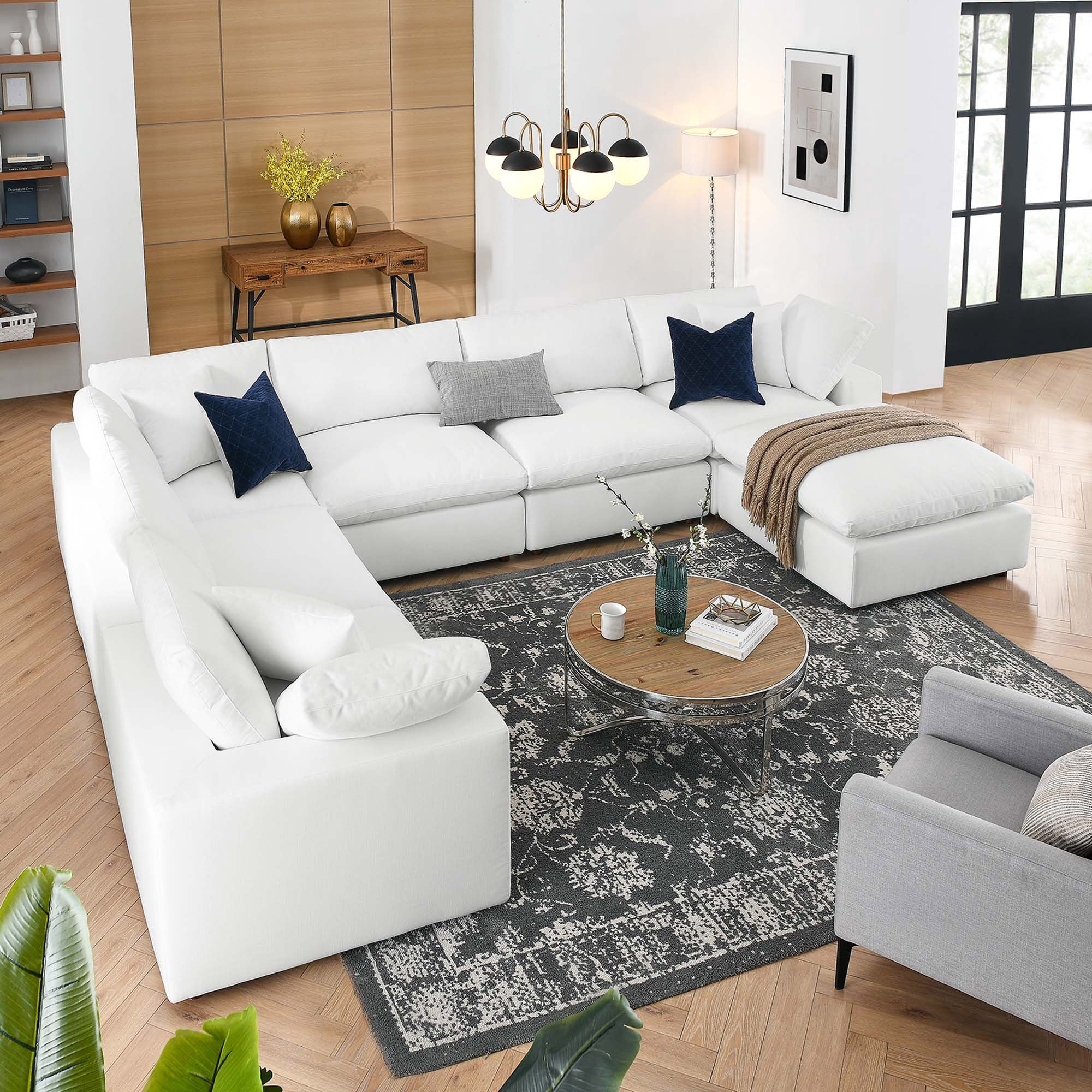 Overstuffed 7 PC Modular Sectional