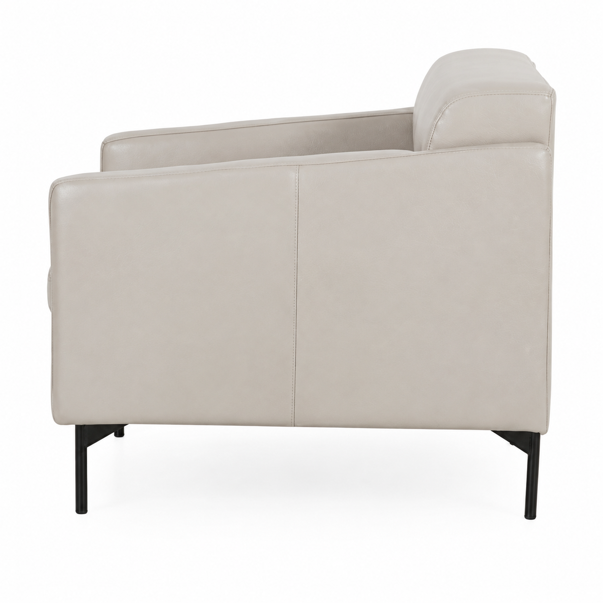 Top Grain Italian Leather Light Gray Chair