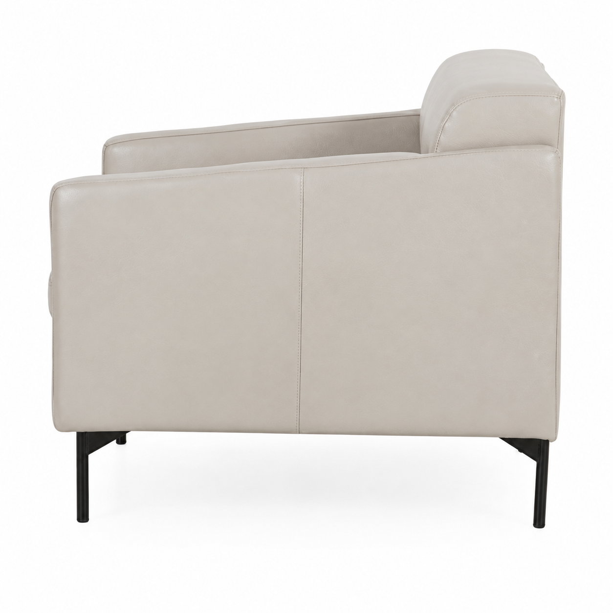 Top Grain Italian Leather Light Gray Chair
