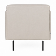 Top Grain Italian Leather Light Gray Chair