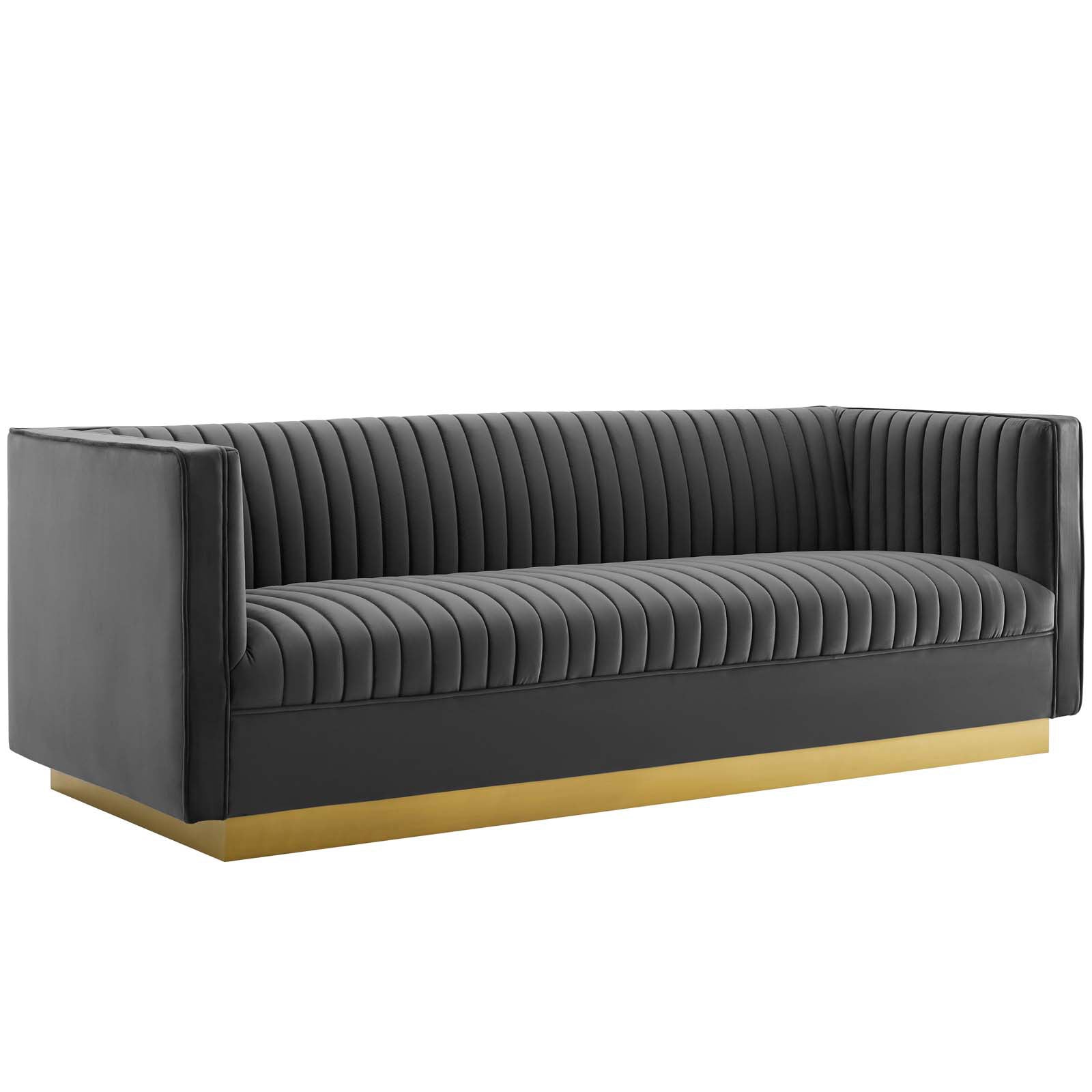Art Deco Velvet Sofa