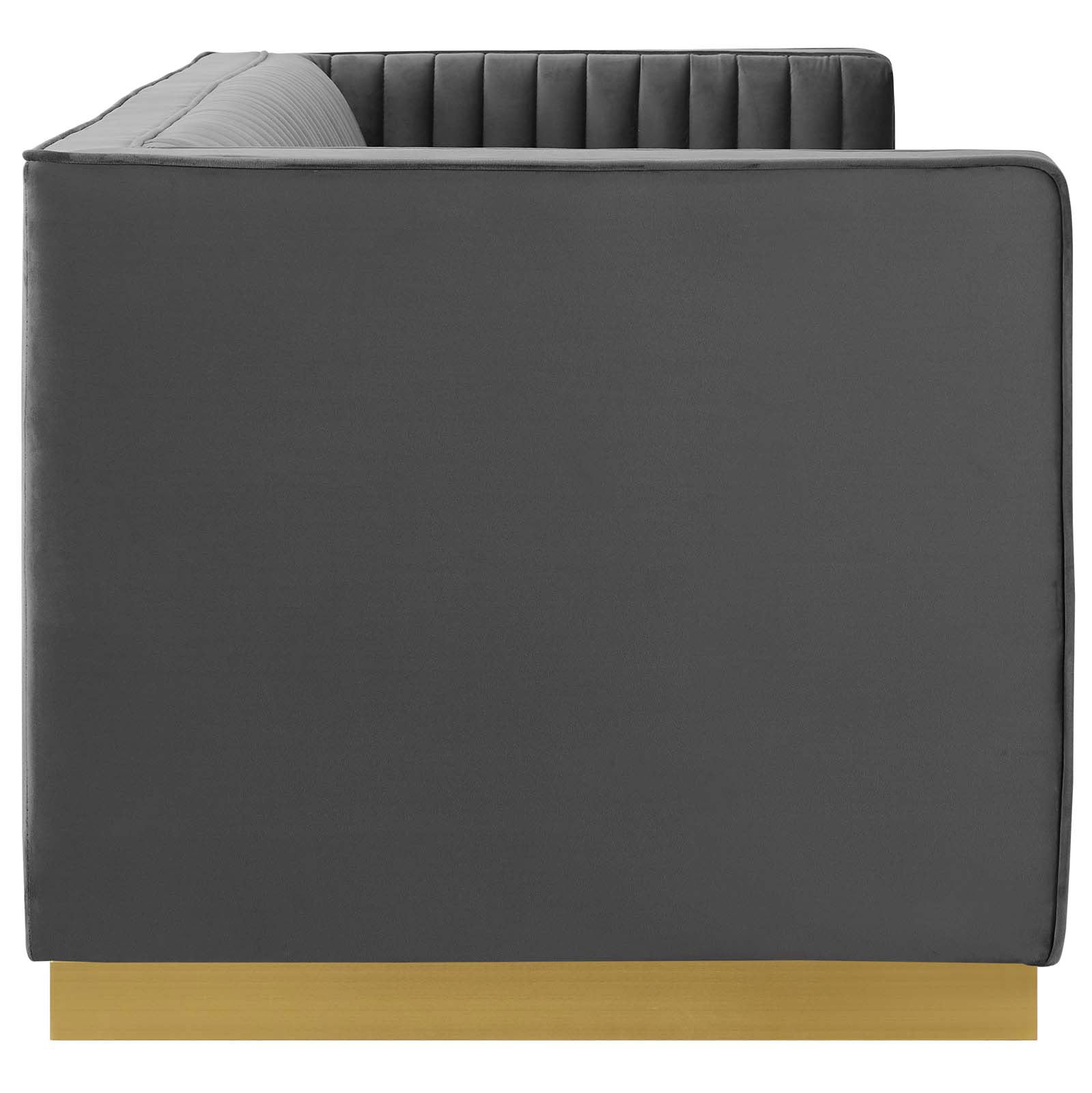 Art Deco Velvet Sofa