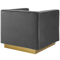 Art Deco Velvet Accent Chair
