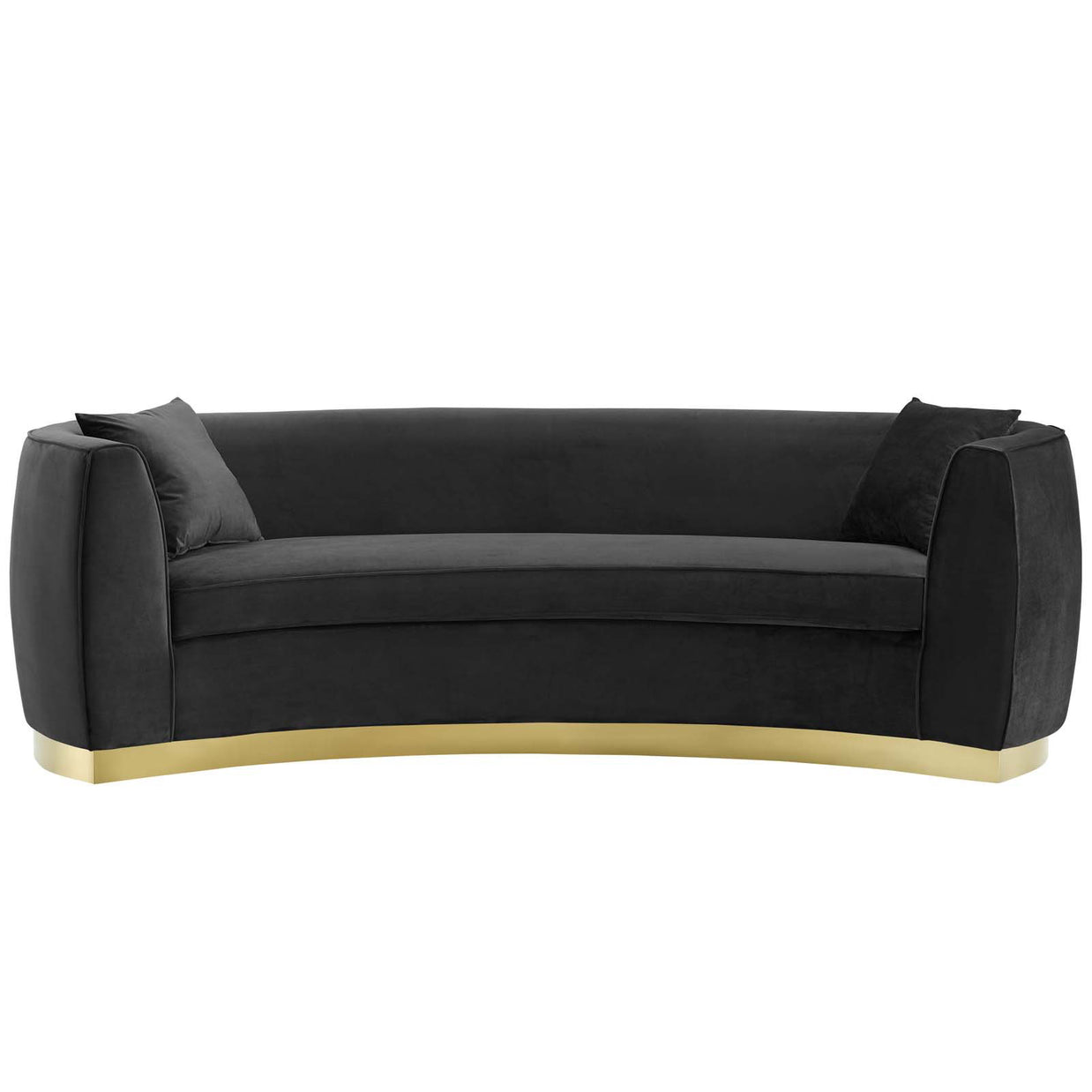 Glamorous Curved Velvet Sofa
