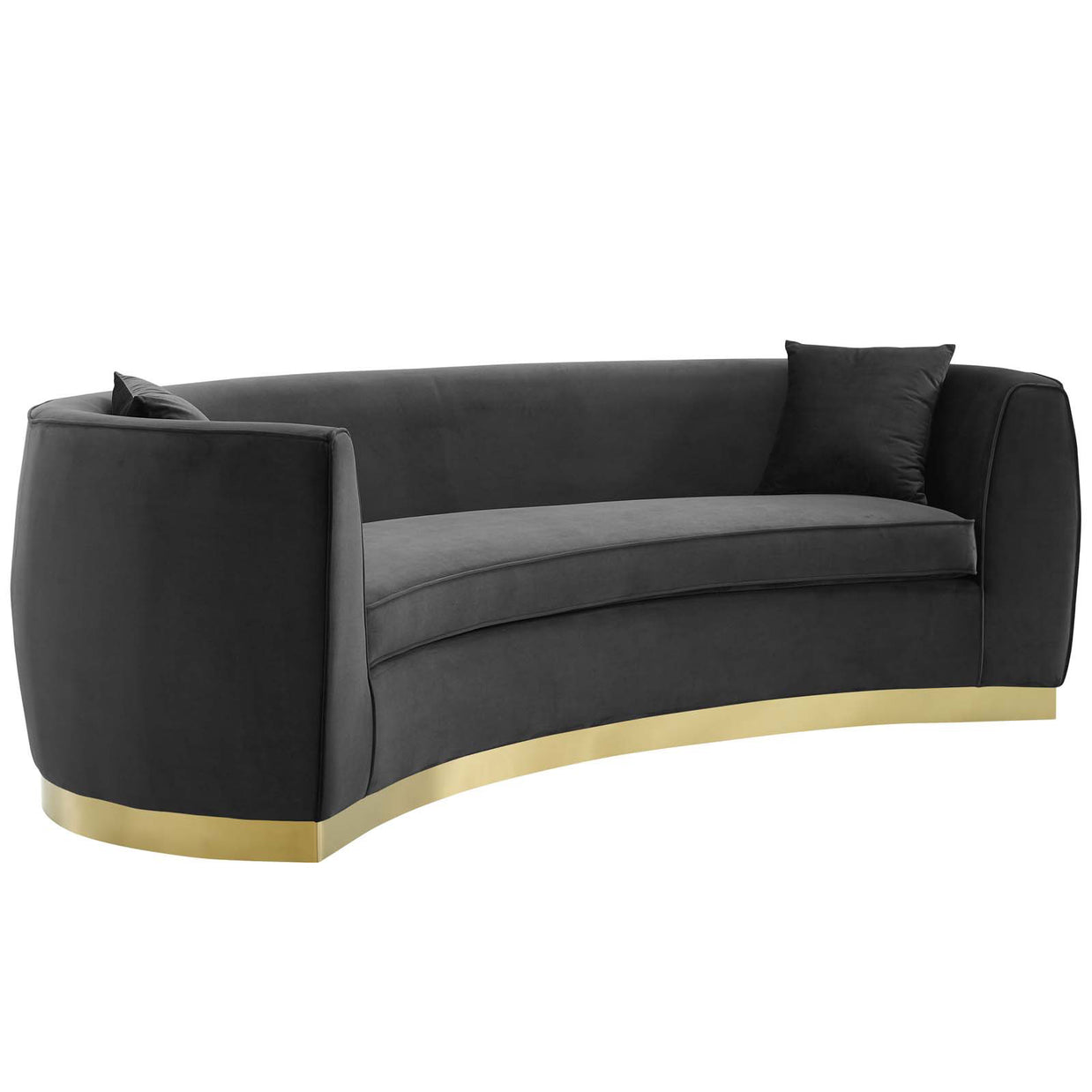 Glamorous Curved Velvet Sofa