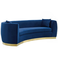 Glamorous Curved Velvet Sofa