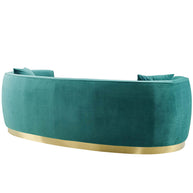 Glamorous Curved Velvet Sofa
