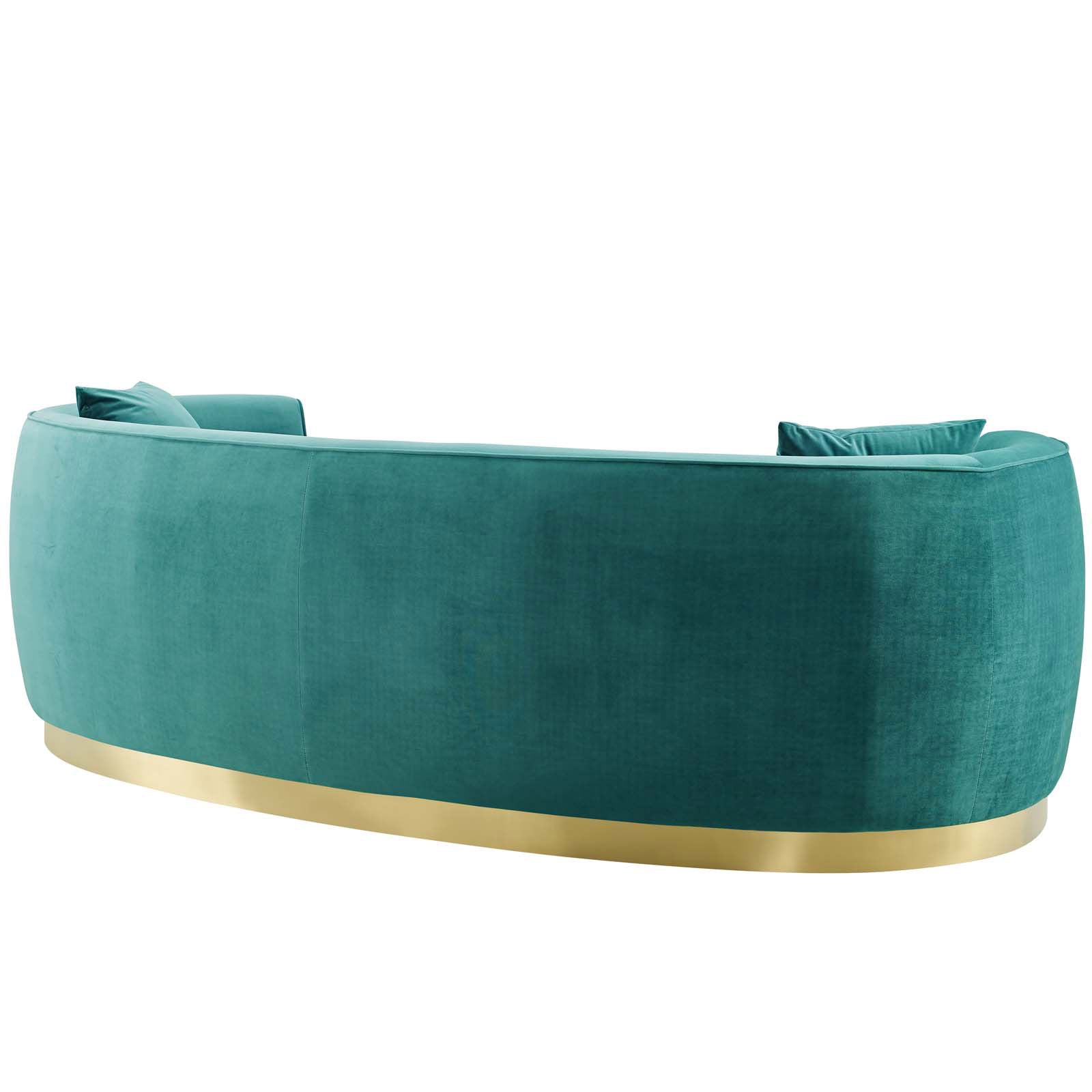 Glamorous Curved Velvet Sofa