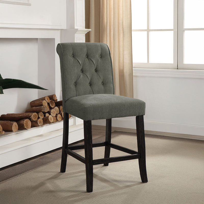Button Tufted Bar/Counter Height Stool Set