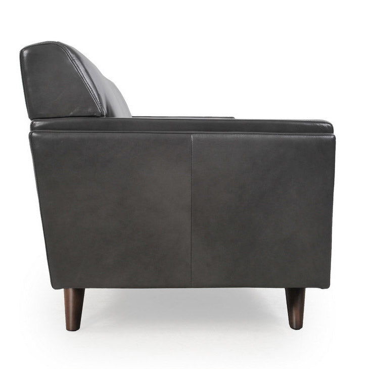 Charcoal Top-Grain Leather Chair