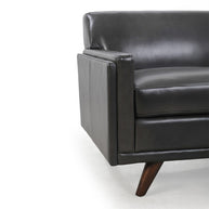 Charcoal Top-Grain Leather Chair