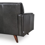 Charcoal Top-Grain Leather Chair