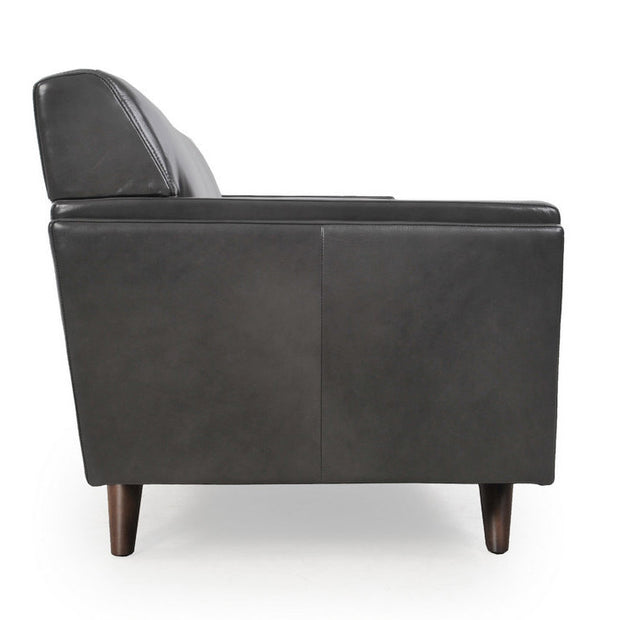 Charcoal Top-Grain Leather Chair