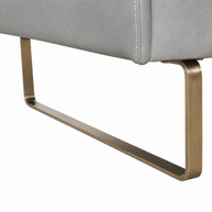 Modern Gray Italian Top-Grain Leather Sofa