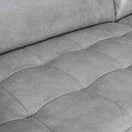 Modern Gray Italian Top-Grain Leather Accent Chair