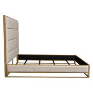 Contemporary Upholstered & Metal Bedframe