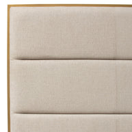 Contemporary Upholstered & Metal Bedframe