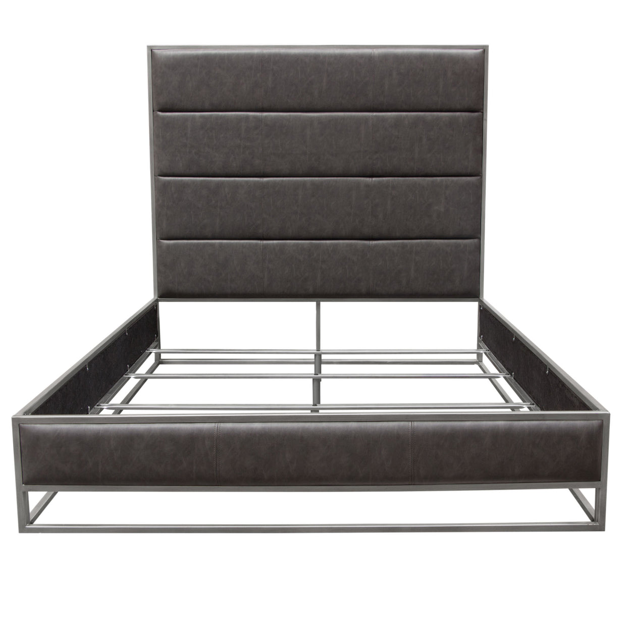 Contemporary Upholstered & Metal Bedframe