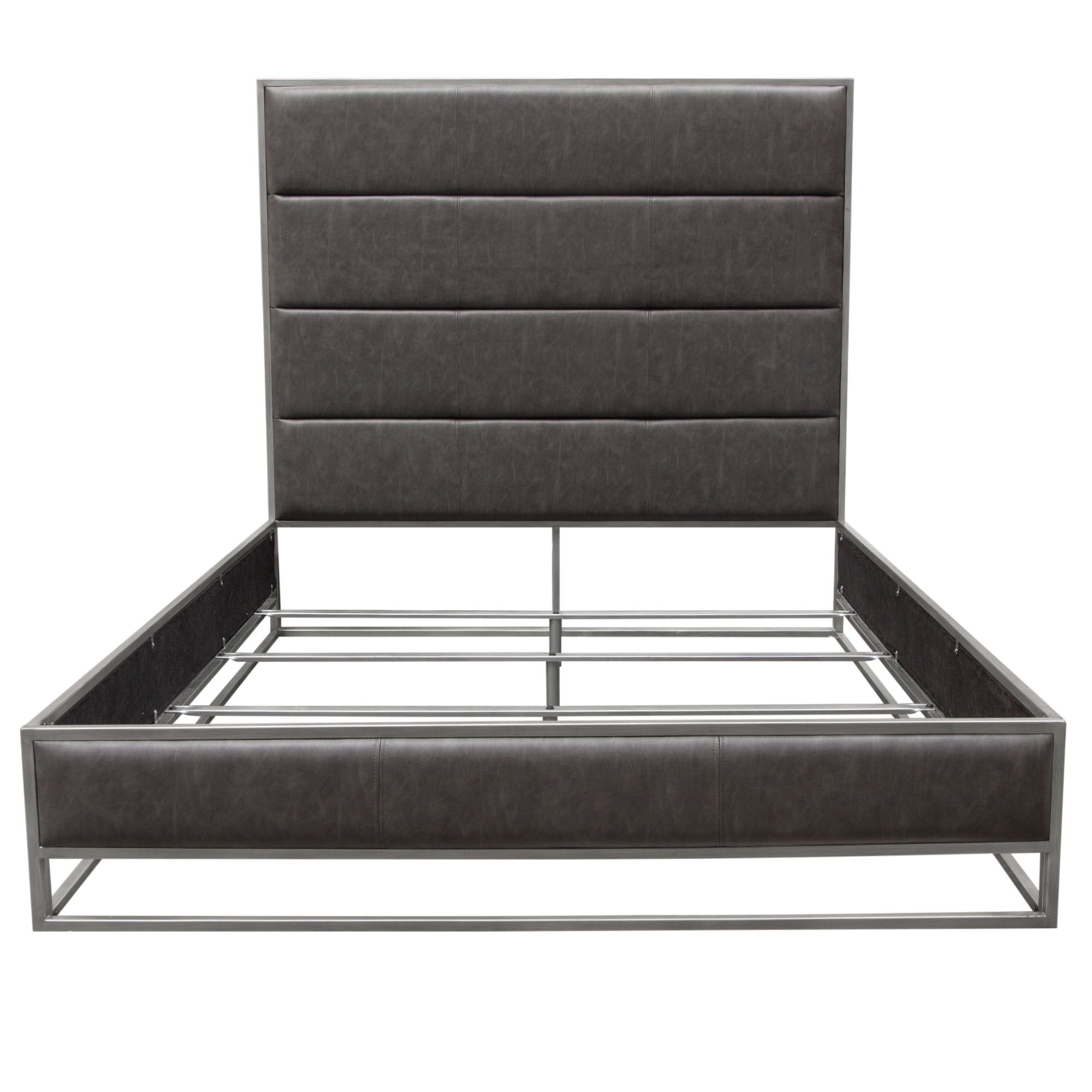 Contemporary Upholstered & Metal Bedframe
